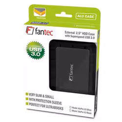 Fantec AluPro U3 Boîtier disque dur/SSD Noir 2.5" Alimenté par port USB