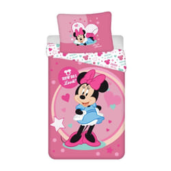 Parure de lit en microfibre 'Minnie : Sweet like me' - Rose - 140 x 200 cm - Livraison gratuite - Disney