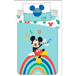 Parure de lit enfant - Disney - Mickey - 100x135 cm - 40x60 cm - 100% coton