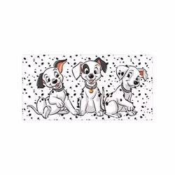 Serviette - Disney - 101 Dalmatians Pups - 100% coton - Noir / Blanc - 140 cm x 70 cm