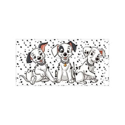 Serviette - Disney - 101 Dalmatians Pups - 100% coton - Noir / Blanc - 140 cm x 70 cm