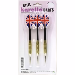 Karella Steeldart Blister-Set, Pointe de flechette, Multicolore, Métal, 18 g, 3 pièce(s)