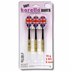 Karella Softdart-Blister-Set, Pointe de flechette, Multicolore, Acier inoxydable, 3 pièce(s)