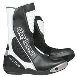 Daytona Strive GTX Gore-Tex Bottes de moto imperméables, noir-blanc, taille 48 pour Hommes