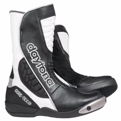 Daytona Strive GTX Gore-Tex Bottes de moto imperméables, noir-blanc, taille 48 pour Hommes