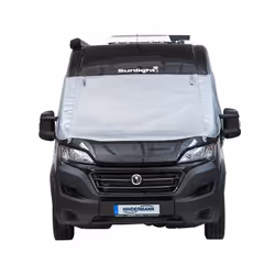 Hindermann 7611-2444, Demi housse, Caravan, Gris, Monochromatique, Bâche, Devant
