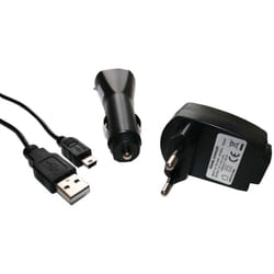 Vhbw - Kit chargeur pour navigation - Adaptateurs allume-cigare, secteur, câble usb / charge