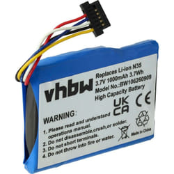 Vhbw - Batterie compatible avec Acer N35 appareil gps de navigation (1000mAh, 3,7V, Li-ion)