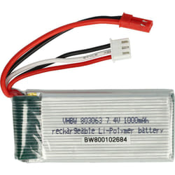 Vhbw - Batterie compatible avec JST-SYP-2P connecteur pour modéle rc (1000mAh, 7,4V, Li-polymère)