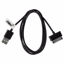 vhbw Câble de charge USB compatible avec Samsung Galaxy Note 101 GT-N8000 GT-N8010 10.1 LTE GT-N8020 tablette noir