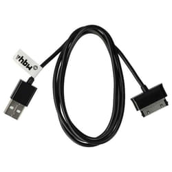 vhbw Câble de charge USB compatible avec Samsung Galaxy Note 101 GT-N8000 GT-N8010 10.1 LTE GT-N8020 tablette noir