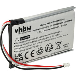 vhbw 1x Batterie compatible avec VDO Dayton PN1000, PN3000, PN2050 GPS, appareil de navigation (1400mAh, 3,7V, Li-ion) - Remplacement pour