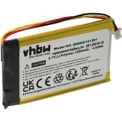 Vhbw - Batterie compatible avec Garmin Edge 705, 605 gps, appareil de navigation (1250mAh, 3,7V, Li-polymère) - Remplacement pour 361-00019-12