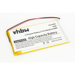 vhbw Batterie compatible avec Iriver H110, H120, H140, H320, H340 lecteur de musique MP3 (1700mAh, 3,7V, Li-polymère)