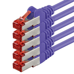 1aTTack 5.0m 2x RJ-45 Cat6 S/FTP (S-STP) M/M câble de réseau Violet 5 m S/FTP (S-STP)
