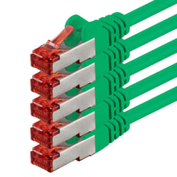 1aTTack 10.0m 2x RJ-45 Cat6 S/FTP (S-STP) M/M câble de réseau Vert 10 m S/FTP (S-STP)