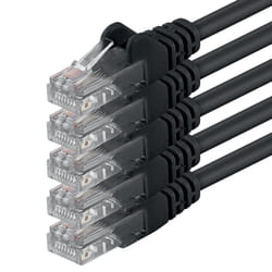 1aTTack 89684 câble de réseau Noir 5 m Cat6 U/UTP (UTP)