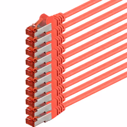 1aTTack 7.5m 2x RJ-45 Cat6 S/FTP (S-STP) M/M, 7,5 m, Cat6, S/FTP (S-STP), RJ-45, RJ-45, Rouge