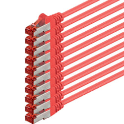 1aTTack 7.5m 2x RJ-45 Cat6 S/FTP (S-STP) M/M câble de réseau Rouge 7,5 m S/FTP (S-STP)