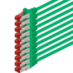 1aTTack 3.0m 2x RJ-45 Cat6 S/FTP (S-STP) M/M câble de réseau Vert 3 m S/FTP (S-STP)