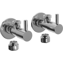 BERNSTEIN - Valve d'angle design 2-pack chrome massif raccord 3/8" avec rosace 7009