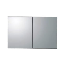 BERNSTEIN - Armoire de toilette 2 portes- miroir à l'intérieur et à l'extérieur - 100 x 66 x 12 cm