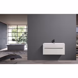 Ensemble de meubles de salle de bains T900 Blanc L'ensemble de meubles de salle de bains BERNSTEIN T900 avec sa surface blanc ...