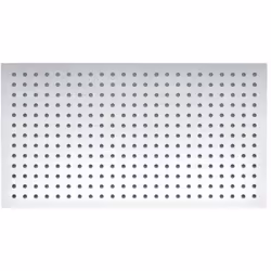 Description générale Élégante tête de douche rectangulaire à effet pluie XXL. Fabriquée en acier inoxydable, cette pomme de d ...