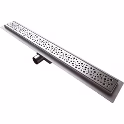 Description générale Ce caniveau de douche en acier inoxydable G013, avec son panneau de drainage à motifs perforés, est idéa ...