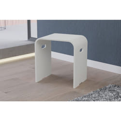 Tabouret de douche PB4002 en fonte minérale - blanc mat - Bernstein
