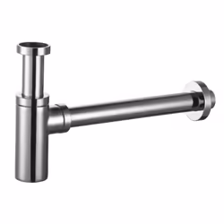Siphon de lavabo 1924 Siphon de lavabo réglable avec sortie murale chromée avec rosace. Tube normé et donc adaptable à tous l ...
