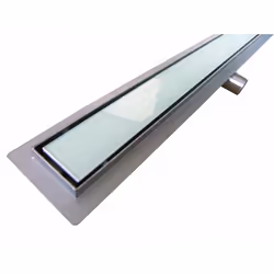 Bonde de douche pour douche à l'italienne GL02 - bonde de douche en verre blanc - avec haute vitesse Conception spéciale pour ...