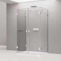 Paroi de douche, en forme de U, 120 x 80x 195cm Superbe paroi de douche BERNSTEIN moderne au design simple et élégant. La par ...