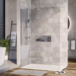 Description générale Superbe paroi de douche BERNSTEIN au design simple et élégant qui embellira votre salle de bain. La paro ...