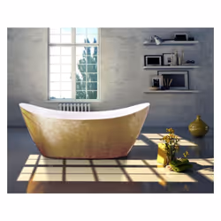 Baignoire moderne et élégante SIENA avec système d'évacuation et trop-plein La baignoire îlot SIENA de BERNSTEIN en acrylique ...