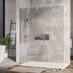 Paroi de douche italienne verre, Cabine de douche italienne barre de fixation - 150x200cm - EX101 1500mm - Bernstein