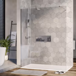 Description générale Superbe paroi de douche BERNSTEIN au design simple et élégant qui embellira votre salle de bain. La paro ...