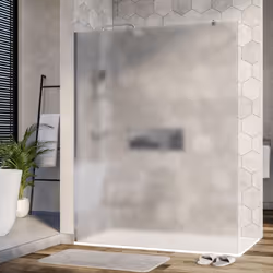 Paroi de douche fixe latérale Walk-In, en verre véritable NANO, satiné EX101 lageur sélectionnable Superbe paroi de douche BE ...