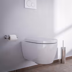 Toilettes suspendues sans bord de chasse NT2039 - avec siège à fermeture douce Ces toilettes murales sans rebord de chasse d' ...