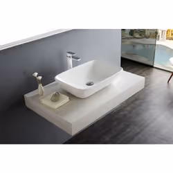 Lavabo de comptoir en céramique de salle de bains NT3155 Avec ce lavabo moderne en céramique de salle de bains de haute quali ...