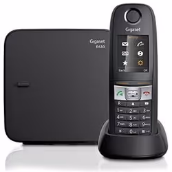 Gigaset E630, Téléphone DECT, 200 entrées, Identification de l'appelant, Noir