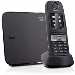 Gigaset E630, Téléphone DECT, 150 entrées, Identification de l'appelant, Noir