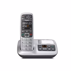 Gigaset E550A, Téléphone analog/dect, Haut-parleur, 150 entrées, Platine