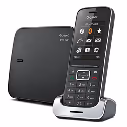 Gigaset SL450, Téléphone analog/dect, Combiné sans fil, Haut-parleur, 500 entrées, Identification de l'appelant, Noir