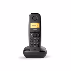 Gigaset A270A, Téléphone analog/dect, Combiné sans fil, Haut-parleur, 80 entrées, Identification de l'appelant, Noir