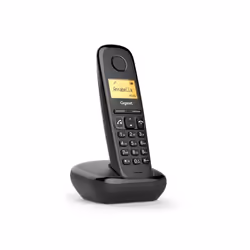 Gigaset A270, Téléphone analog/dect, Combiné sans fil, Haut-parleur, 80 entrées, Identification de l'appelant, Noir
