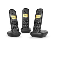 Gigaset A170 Trio Téléphone analog/dect Identification de l'appelant Noir