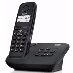 Gigaset AL117A, Téléphone DECT, Combiné sans fil, 50 entrées, Noir