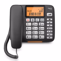 Gigaset DL580 Téléphone analogique Identification de l'appelant Noir - Vue supplémentaire 7