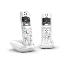 Gigaset AS690 Duo Téléphone analog/dect Blanc